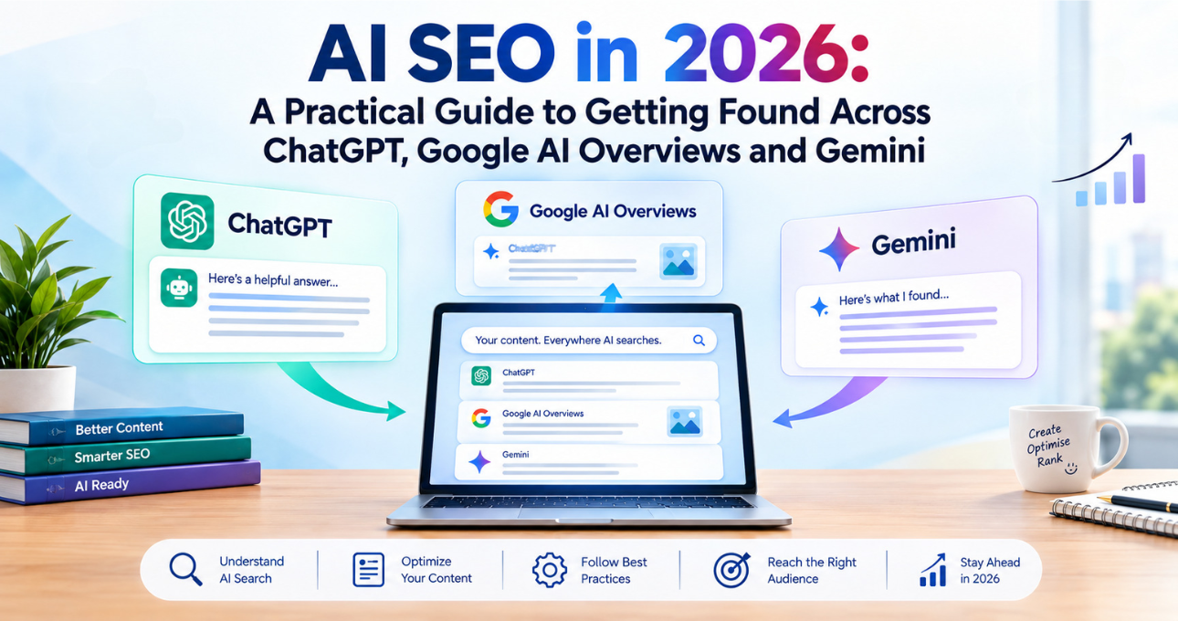 AI SEO in 2026: A Practical Guide to Getting Found Across ChatGPT, Google AI Overviews and Gemini